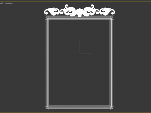 art frame with ornament and texture 3D Model