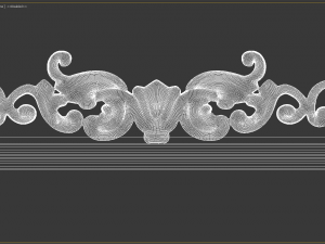 art frame with ornament and texture 3D Model