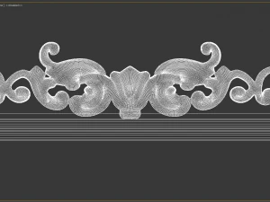 art frame with ornament and texture 3D Model