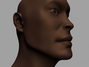 man face high and low poly 3D Model