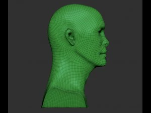 man face high and low poly 3D Model