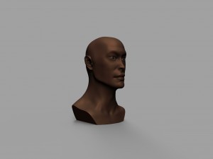 man face high and low poly 3D 모델
