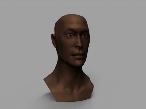 man face high and low poly 3D Model