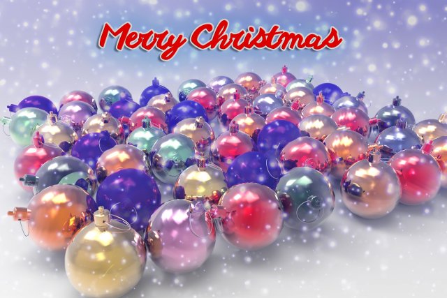 christmas balls set 3D Model .c4d .max .obj .3ds .fbx .stl .blend 