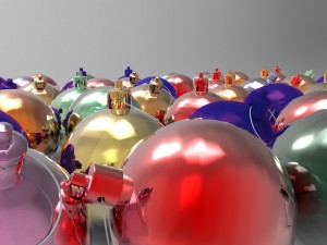 christmas balls set 3D Model