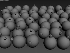 christmas balls set 3D Model