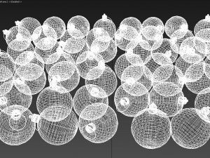 christmas balls set 3D Model