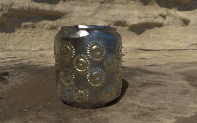 stylized brass 3D Model .c4d .max .obj .3ds .fbx .stl .blend