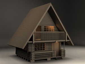 log house Modèle 3D