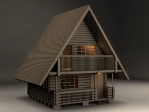 log house 3D Model