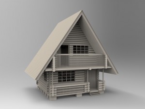 log house Modèle 3D