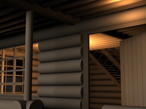 log house Modèle 3D