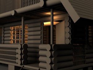 log house Modèle 3D