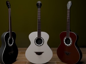 acoustic guitar 3D Model