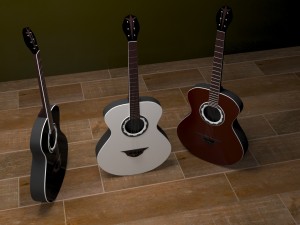 acoustic guitar 3D Model