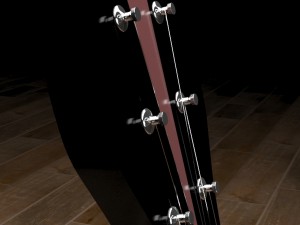 acoustic guitar 3D Model