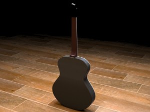 acoustic guitar 3D Model