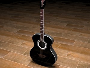acoustic guitar 3D Model