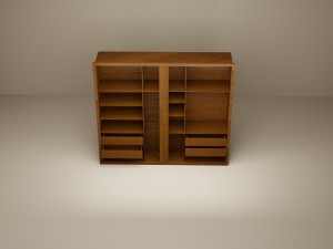 wardrobe wood 3D-Modell