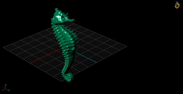 sea horse necklace - pendant 3D-Modell .c4d .max .obj .3ds .fbx .stl .blend 