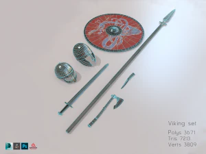 viking and armor 3D Model