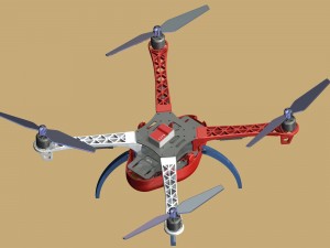 aerodynamic composite case for quadcopter dji f450 Modèles 3D en vedette