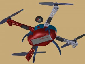 aerodynamic composite case for quadcopter dji f450 Modèles 3D en vedette