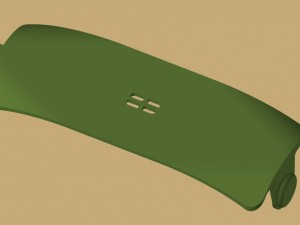 battery section cover of aerodynamic composite case for quadcopter dji f450 Modelo de impresión 3D