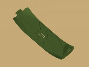 battery section cover of aerodynamic composite case for quadcopter dji f450 3D-Druckmodell