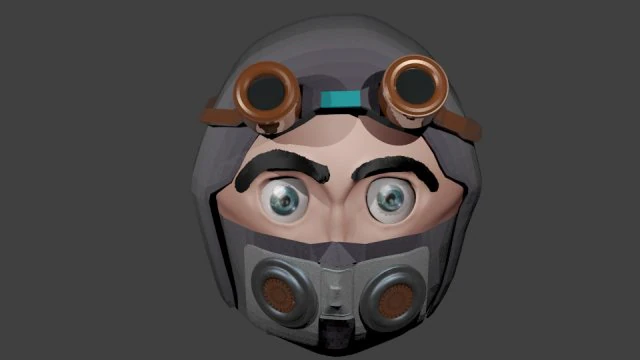 face of a cartoon character 3D Model .c4d .max .obj .3ds .fbx .stl .blend