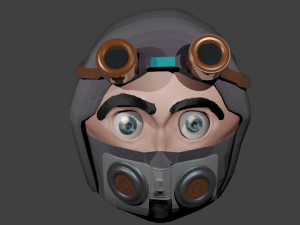 face of a cartoon character 3D 모델