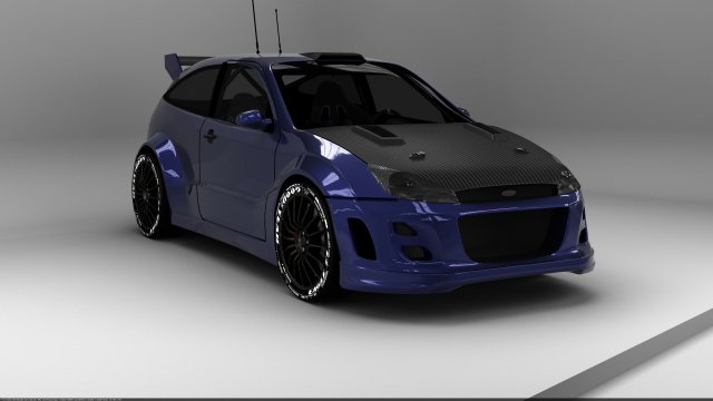 tuned car Model 3D .c4d .max .obj .3ds .fbx .stl .blend