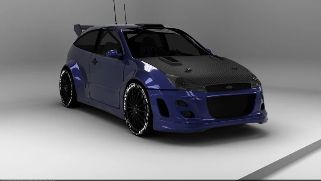 tuned car 3D Model .c4d .max .obj .3ds .fbx .stl .blend 