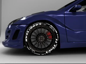 tuned car 3D Model