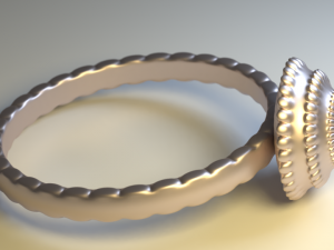 engagement ring 3D Model