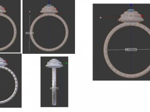 engagement ring 3D Model