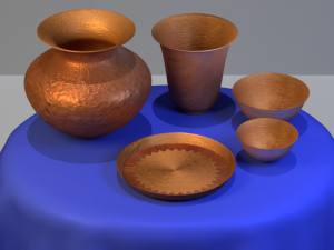 copper household set 3D Model