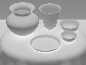 copper household set 3D Model