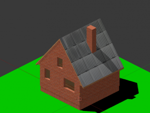 template of a brick house 3D Model