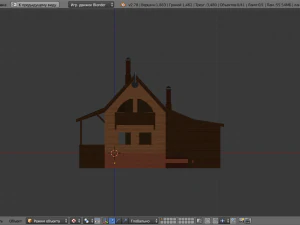 template of a one-story building 3D Model