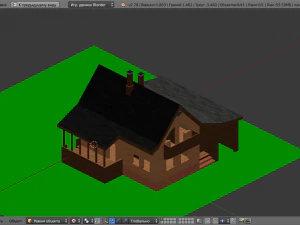 template of a one-story building 3D Model