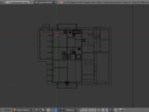 template of a one-story building 3D Model