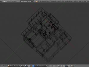 template of a one-story building 3D Модель