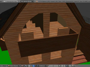 template of a one-story building 3D Model