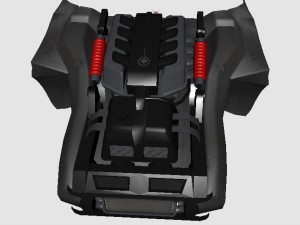 3d engine for chevrolet corvette stingray concept 3D Model
