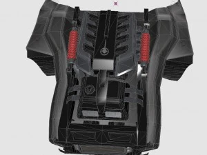 3d engine for chevrolet corvette stingray concept 3D Model