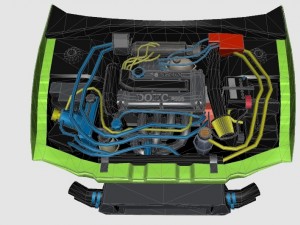 3d engine for mitsubishi eclipse 95 Modelo 3D