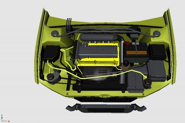 3d engine for mitsubishi lancer evolution vii Modèle 3D .c4d .max .obj .3ds .fbx .stl .blend 