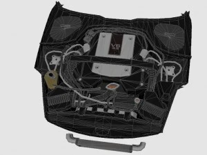3D-Motor f&uuml;r Nissan 350z 3D Modell