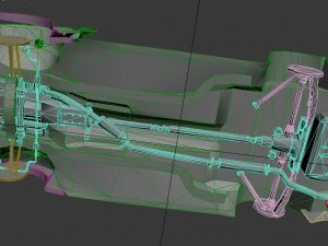 3d engine suspension for toyota altezza 04 3D Model